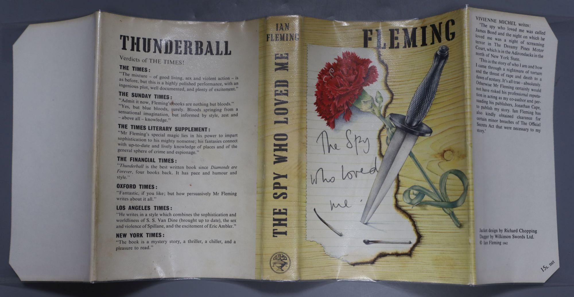 Fleming, Ian - The Spy Who Loved Me, 1st edition (1st impression), d-page illustration of Dreamy Pines Motor Court, d/wrapper, 1962